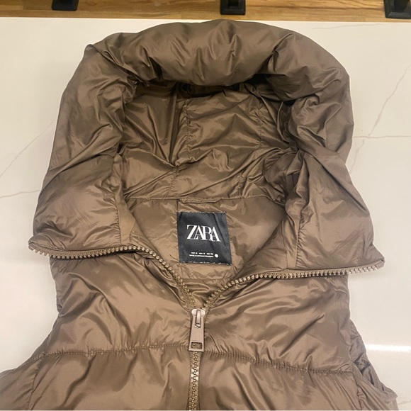 Zara brown hooded padded vest - Picture 9 of 10